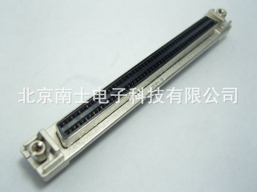 AMP SCSI 100P MDR 母头 直插 焊板式 HPDB100 针式DB型 插座带耳