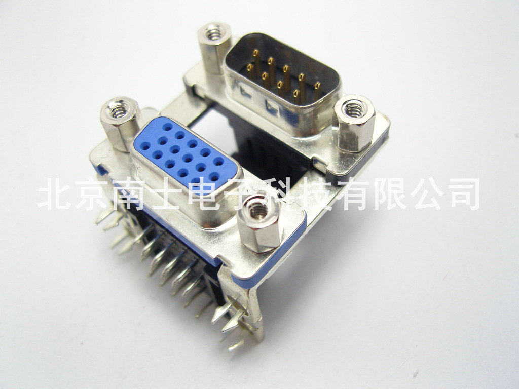 foxconn富士康 dr9针对hdr15孔 db上公下母串口双层连体vga双胞胎