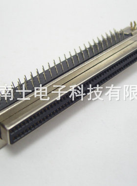 AMP SCSI 100P MDR 母头 90度弯脚 焊板 HPDB100 针式DB型 插座
