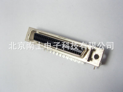 AMP SCSI 50P MDR 母头 90度弯脚 焊板 HPDB50 针式DB型 插座带耳