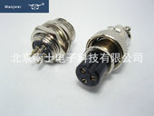 重强 开孔12MM 12M MAOJWEI 3芯 航空插头插座 GX12连接器 IP55