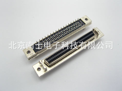 台湾 SCSI 68P MDR 母头 直插 焊板式 HPDB68 针式DB型 插座带耳