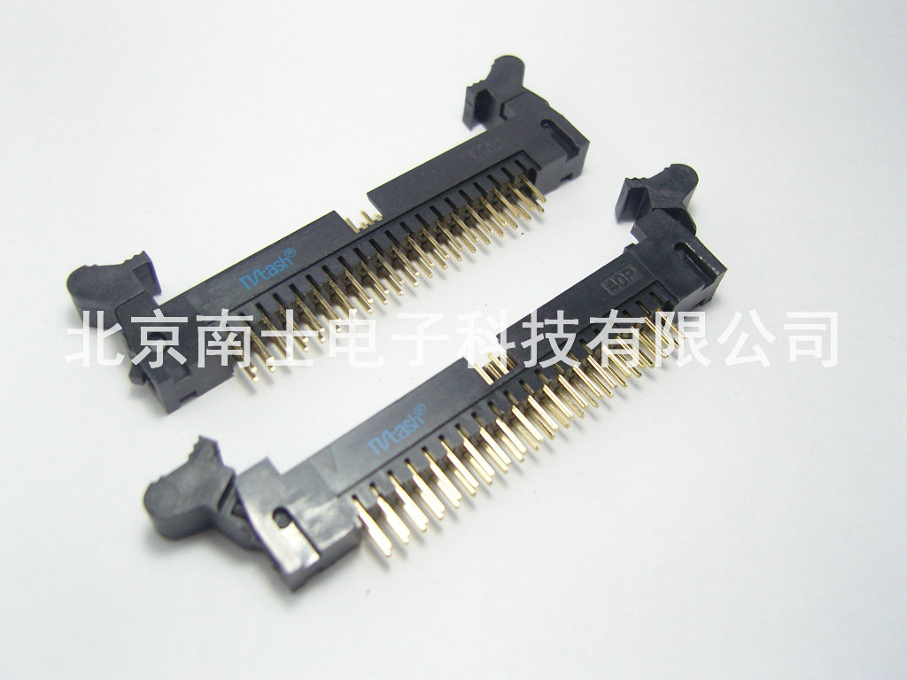 精工南士 DC2-40P 镀金 180度直脚 直针 牛角插座 2.0mm间距 黑色