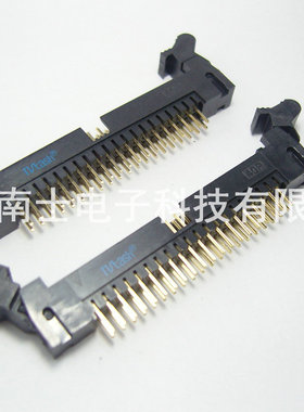 精工南士 DC2-40P 镀金 180度直脚 直针 牛角插座 2.0mm间距 黑色