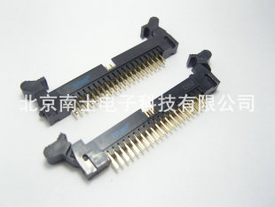 镀金 180度直脚 直针 精工南士 2.0mm间距 40P 牛角插座 黑色 DC2