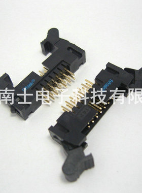精工南士 DC2-14P 镀金 180度直脚 直针 牛角插座 2.0mm间距 黑色