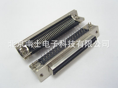 AMP SCSI 68P MDR 母头 90度弯脚 焊板 HPDB68 针式DB型 插座