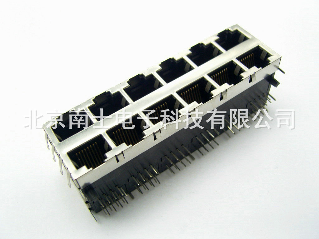 RJ45插座 2*6P网口 水晶头座 8P8C 双层双排 12口网络接口 带屏蔽