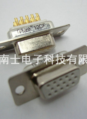 精工南士 HDB15母头 DB15孔 镀金接头 VGA接口 D-sub传统 焊线式