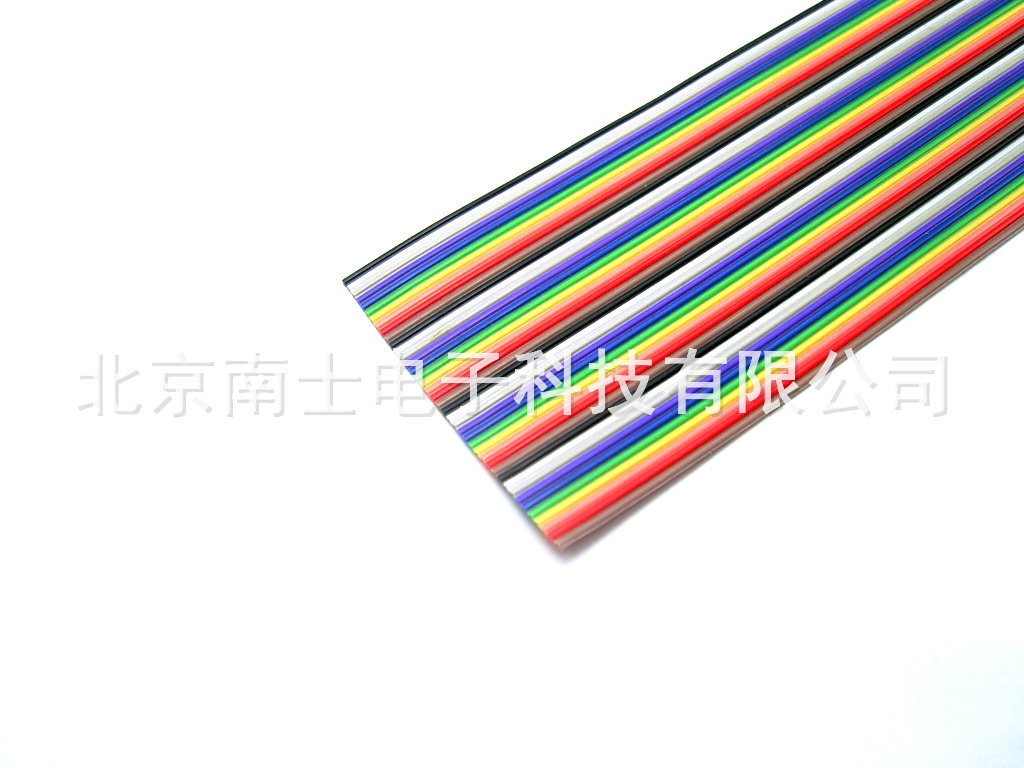 原装进口 台湾 彩色排线40P彩排线1.27MM间距28AWG可压2.54FC 7股