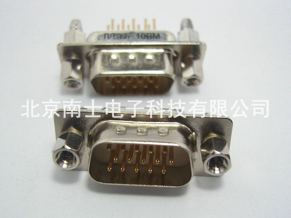 精工南士 镀金铆鱼叉HDP15公头 DP15针三排DB15接头VGA接口焊板式