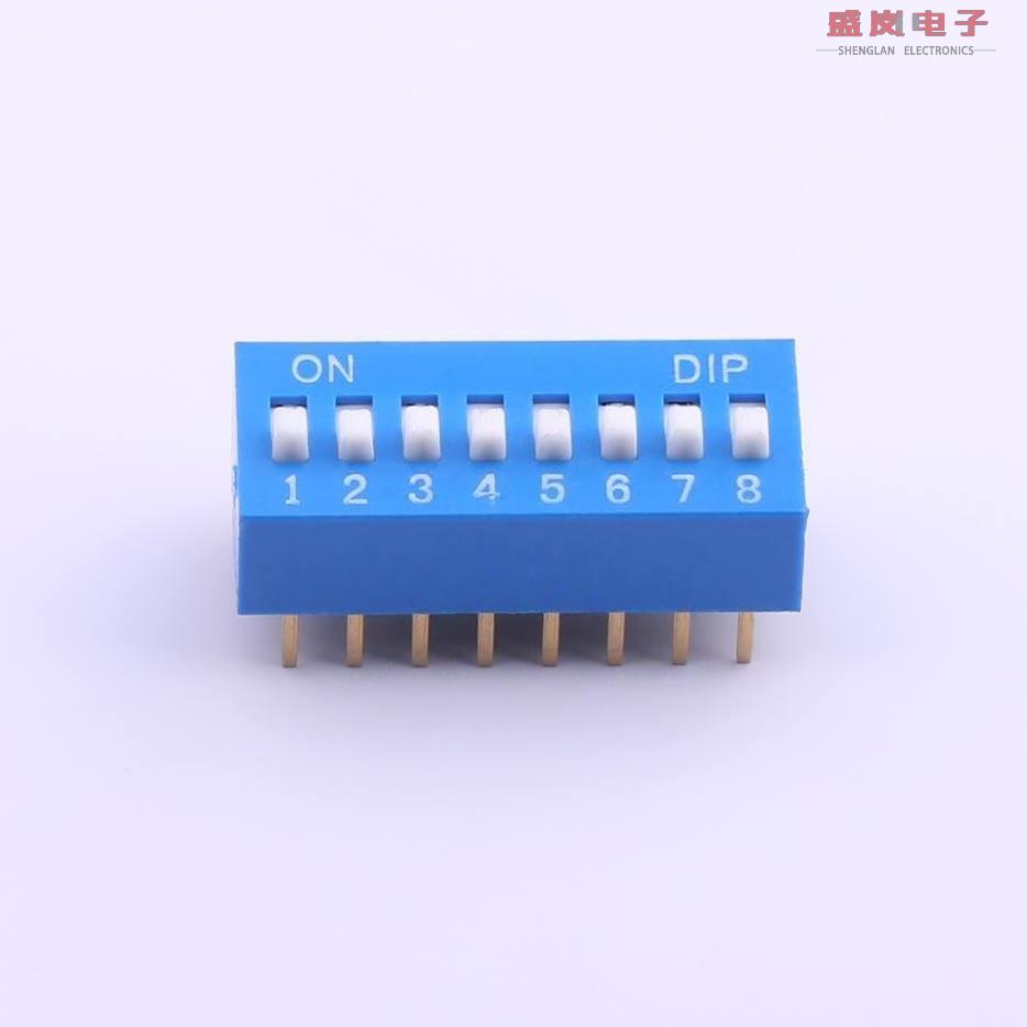 原装正品DS-08BP[蓝色8PIN-2.54mm立式直插正拨拨码]