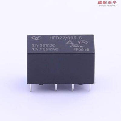 原装正品HFD27/005-S[信号继电器 双刀双掷 DPDT 5VD