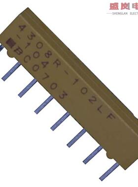 原装正品4308R-102-202LF[RES ARRAY 4 RES 2K OHM 8SIP]