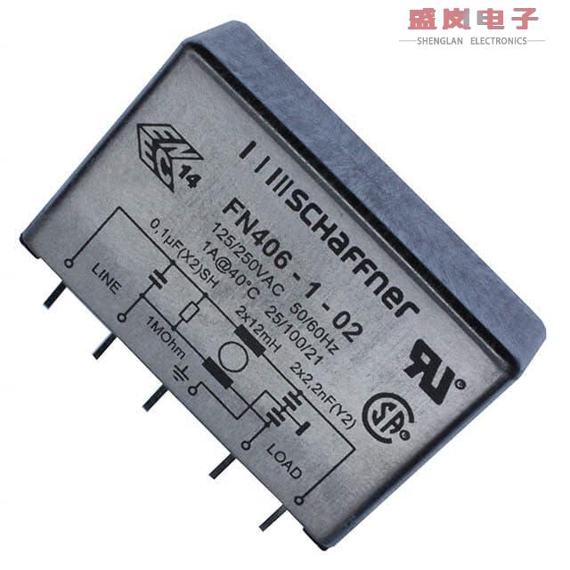原装正品FN406-1-02[电源线滤波器 PCB MOUNT 1A]