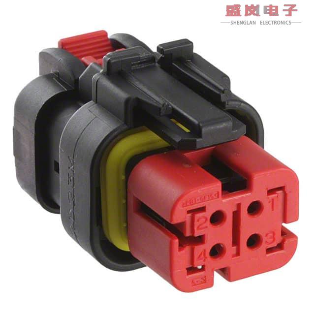 原装正品776487-1[CONN PLUG ASSY 4POS 14-18AWG RED] - 实物图