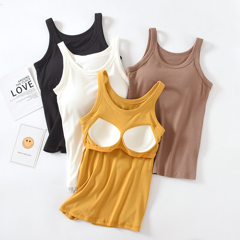 带胸垫螺纹背心罩杯文胸一体式女士打底衫美背内衣长款吊带夏内搭,女士内衣/男士内衣/家居服,吊带/背心/T恤/打底/肌底衣,淘宝优惠券,粉丝福利购,淘宝优惠卷