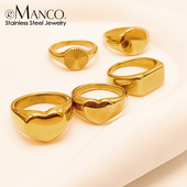 eManco欧美不锈钢戒指女小众百搭高级感钛钢指环Finger ring