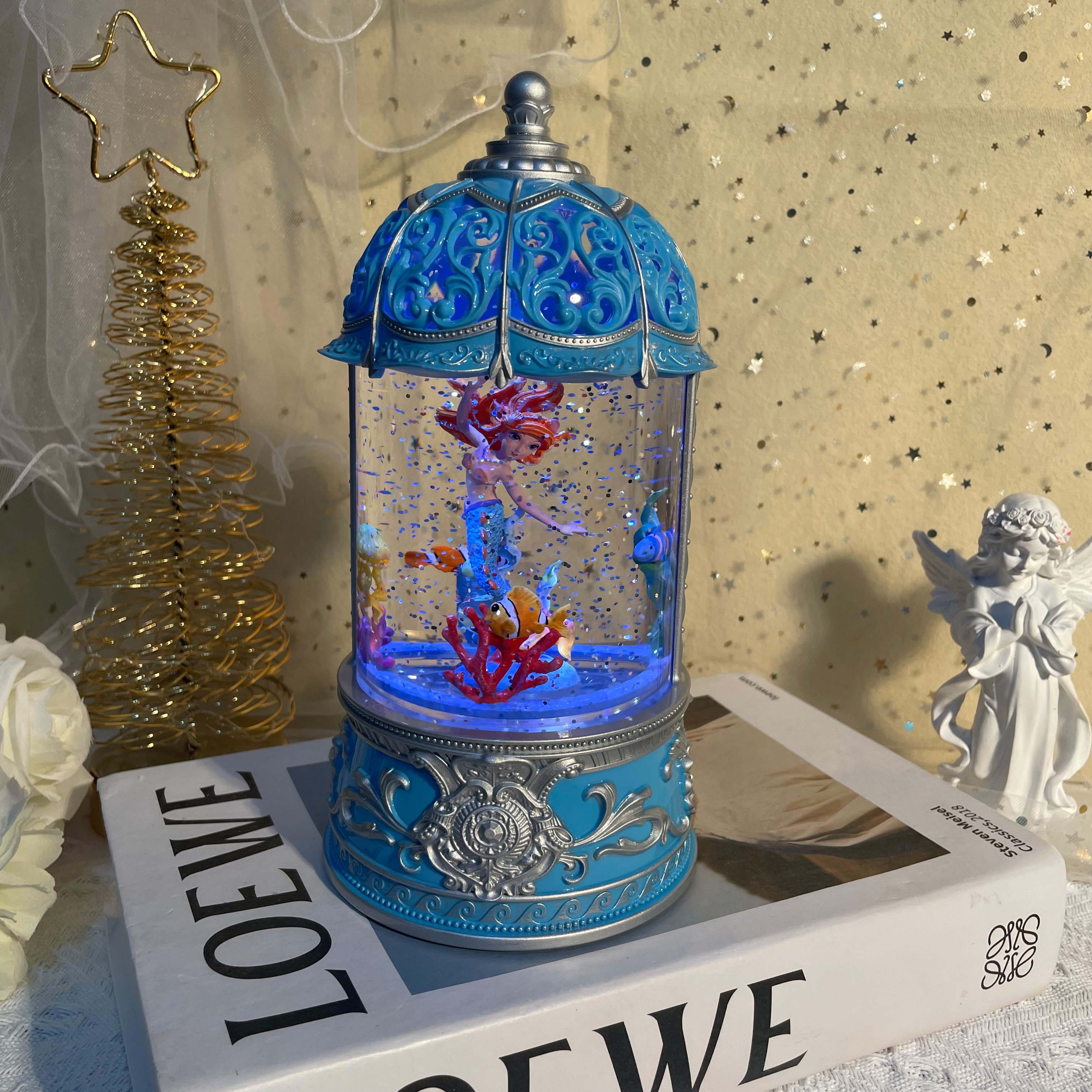 정말 아름답습니다   보스 자신의 회전 목마 뮤직 박스 야간 조명 소녀 공주 꿈 소녀 하트 생일