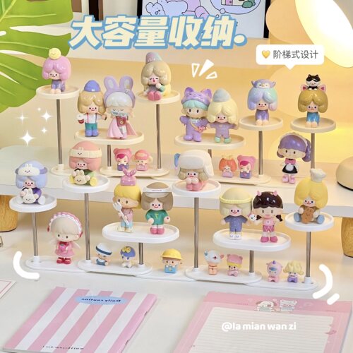 桌面手办盲盒展示架简约摆件周边收纳架展示盒摆架支架简约置物架