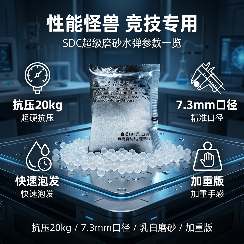 超级磨砂水弹7-8mm20kg抗压