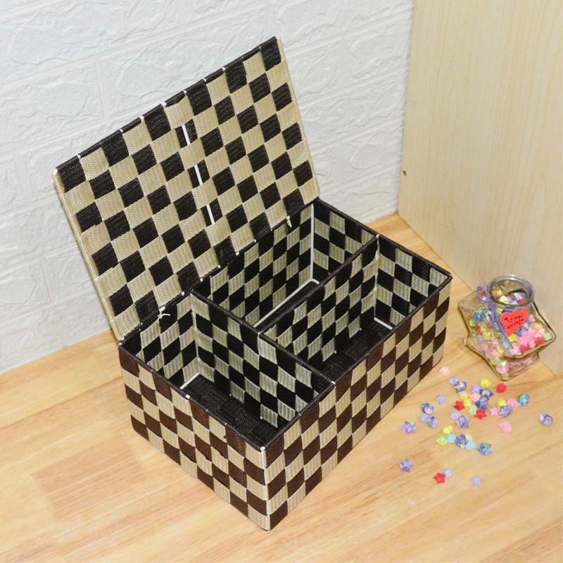 内衣收纳盒分隔筐钢架不生锈编织