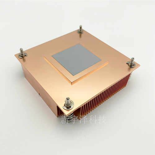 全新 2011 115X 1200 1U服务器cpu散热器纯铜片被动铲齿 静音薄款