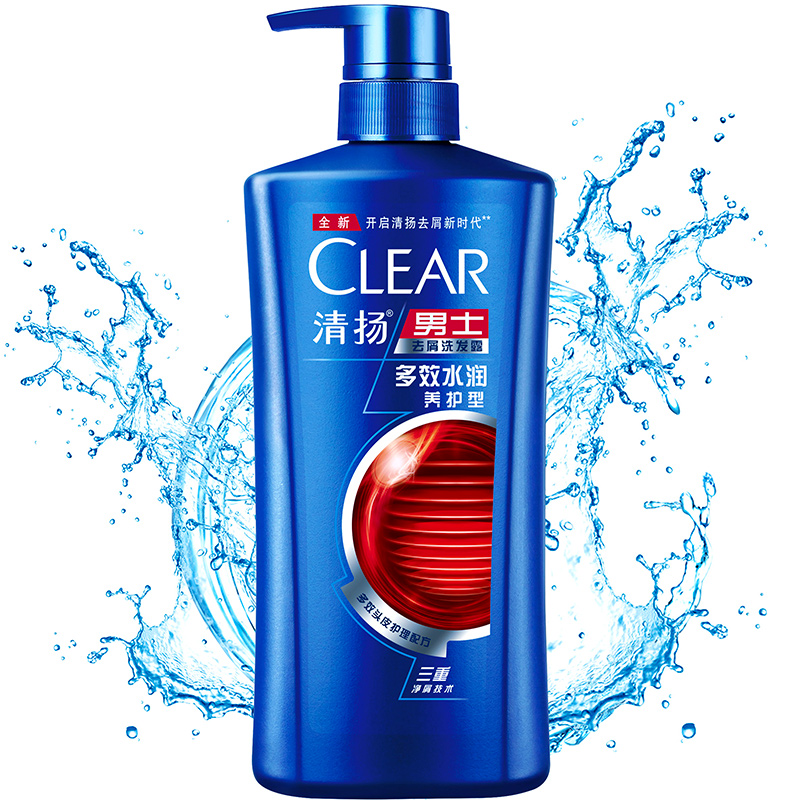 清扬(CLEAR)洗发水 男士去屑洗发露多效水润养护型500g