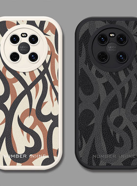 潮牌荆棘情侣适用华为mate60 50 40 30 20手机壳p60 p50e p40 p30 p20pro新款黑色全包苹果15 14 12 11 xsmax