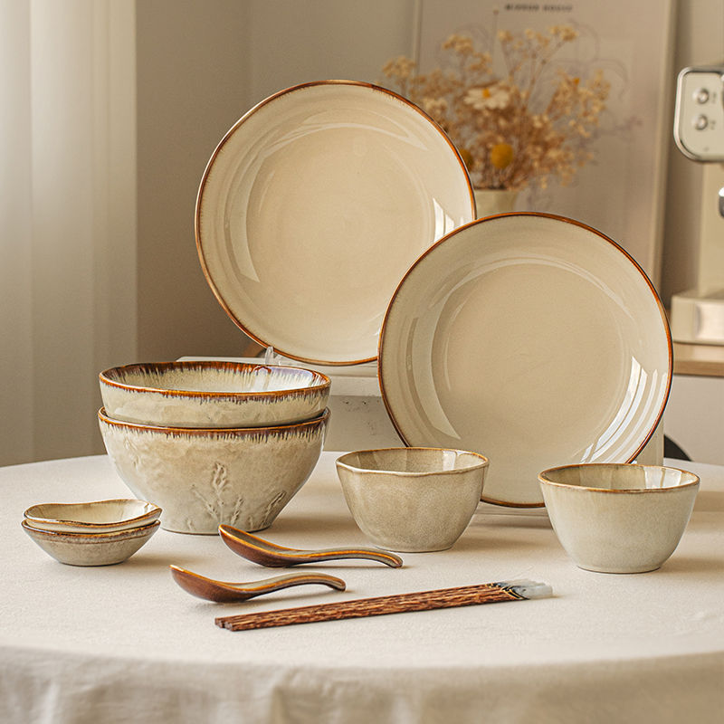 悠瓷日式复古餐具套装1-2人食