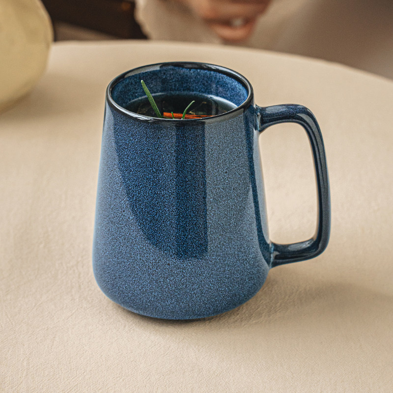 欧式大容量陶瓷水杯家用情侣马克杯大号北欧复古咖啡杯大肚杯子