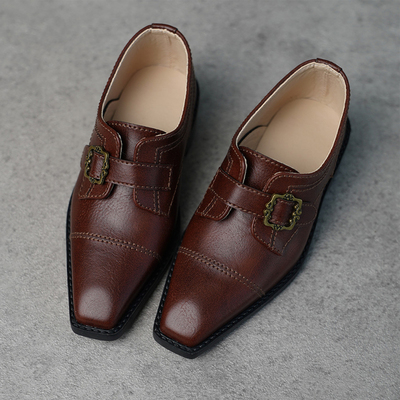 BJD娃鞋 ID75壮叔正装皮鞋黑色棕色皮鞋 现货