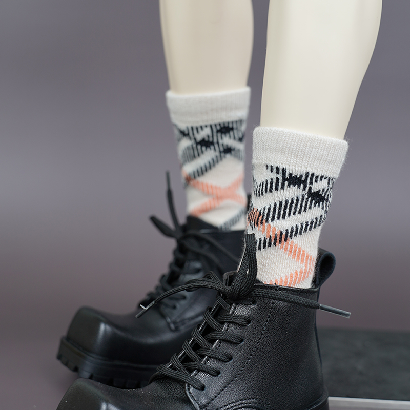 BJD娃衣 70/75叔袜子拼色格子袜子 现货