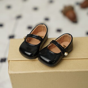 bjd 娃鞋方头珍平底鞋单鞋 漆皮版小鱼体点点体娃鞋 现货