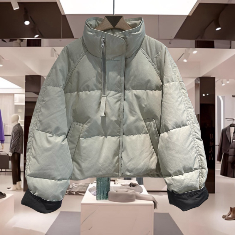 欧货2025冬季新款90白鸭绒立领加厚保暖羽绒服短款时尚宽松外套