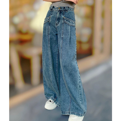买手店女装小众设计师款小众春秋季经典复古舒适气质长裤阔腿裤