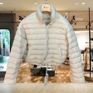 南油欧货2025羽绒服 新款时尚洋气短款羽绒排骨服立领高端外套 女