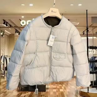 南油高端女装高定款 柔软亲肤时尚女装短款圆领羽绒服90绒潮