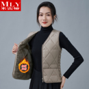 显瘦加绒马夹内穿加厚贴身保暖背心 羽绒棉马甲女修身 秋冬爆款 新款