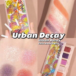 Urban Decay/衰败城市ud六色眼影盘 SMILEY联名笑脸盘 便携多巴胺
