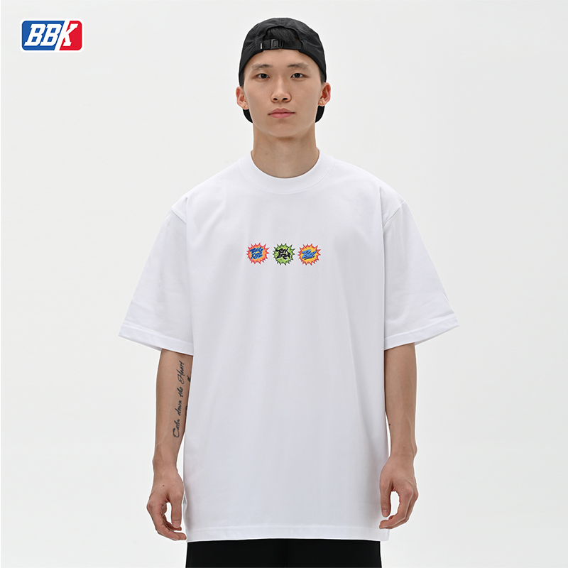 BBK短袖嘻哈重磅小领口
