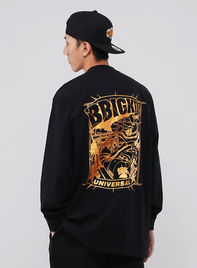 bboy 街舞 宽松t恤 嘻哈长袖 hiphop popping 涂鸦 滑板运动