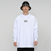 280g重磅 说唱滑板 小领加袋长袖 bboy宽松 纯色t恤街舞嘻哈打底