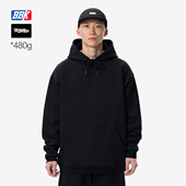 480g重磅纯色连帽卫衣 纯棉保暖冬季 外套净色基础款 BBK 套头帽衫