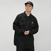 工装 翻领 衬衫 BBOY街舞纯色 BBK两用 衬衣 短袖 基础长袖 嘻哈滑板