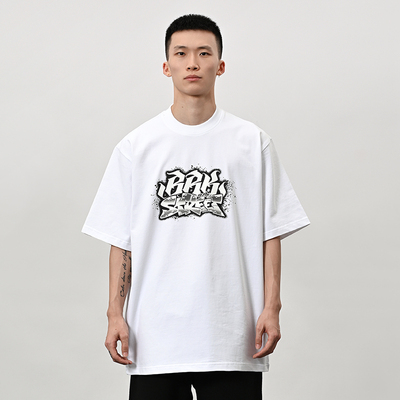 BBK短袖嘻哈重磅小领口T恤