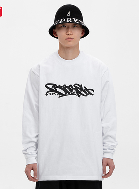 bboy 街舞 宽松t恤 嘻哈 hiphop popping圆领长袖 滑板 涂鸦说唱