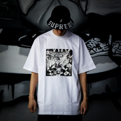 重磅t恤bboy宽松 街舞嘻哈打底hiphop小领口 说唱涂鸦 BBK 短袖