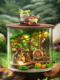 智趣屋diy小屋圆梦瓶森林迷你房子模型微缩场景拼装 生日礼物创意