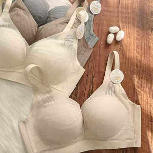 新款桑蚕丝内衣波纹质感罩面女小胸聚拢无钢圈防下垂收副乳文胸罩